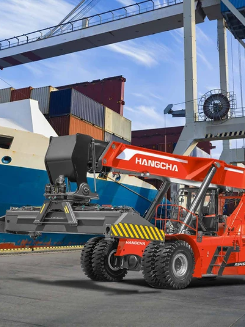 High-Efficiency-Hangcha-45-Ton-Heavy-Duty-Diesel-Reachstacker-Three-Stage-Mast-Pneumatic-Tire-Container-Logistics-Forklift